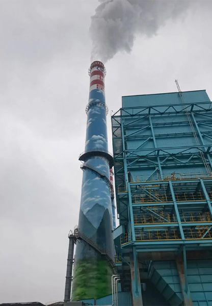 煙囪美化、煙囪彩繪