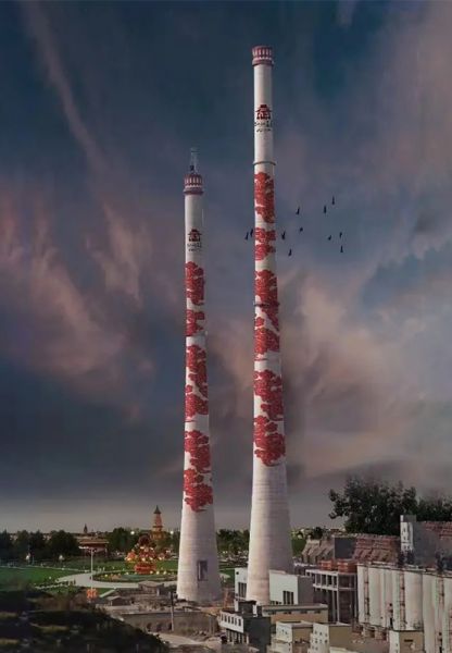 煙囪美化、煙囪彩繪