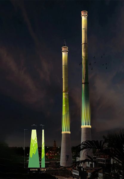 煙囪美化、煙囪彩繪