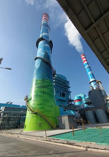 煙囪美化、煙囪彩繪