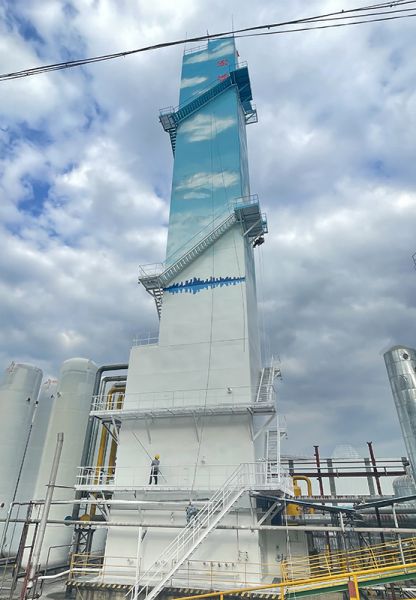 煙囪刷航標、煙囪刷涂料