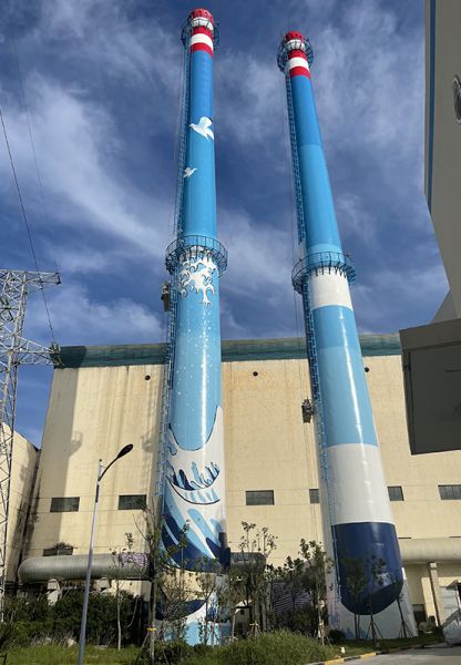 煙囪刷航標、煙囪刷涂料