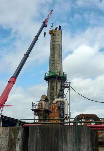 煙囪拆除，水塔拆除