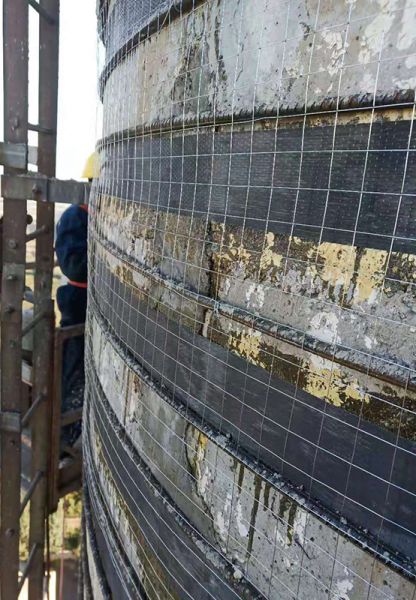 煙囪維修、煙囪加固